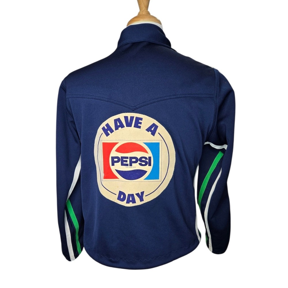 Vintage Pepsi Track Jacket 70s‎ 80s Promo Australia Athletic Zip Up Retro Poly